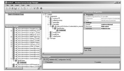 Creating the Autounattended.xml file in Windows SIM