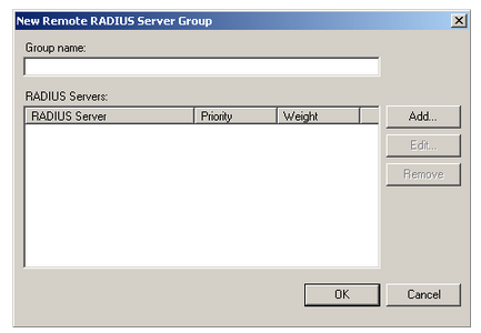 New Remote RADIUS server group