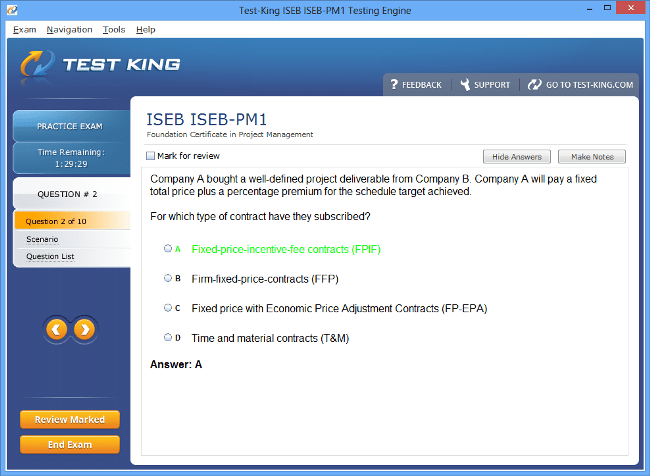 ISEB-PM1 Sample 2