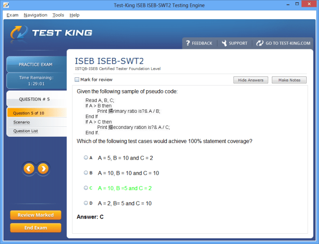 ISEB-SWT2 Sample 4