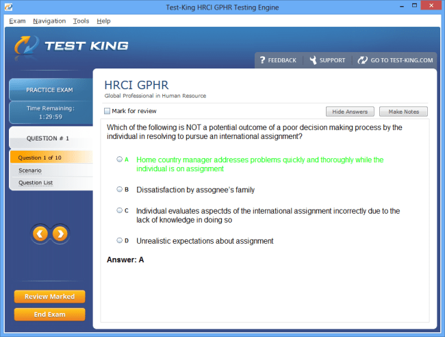 GPHR Sample 1