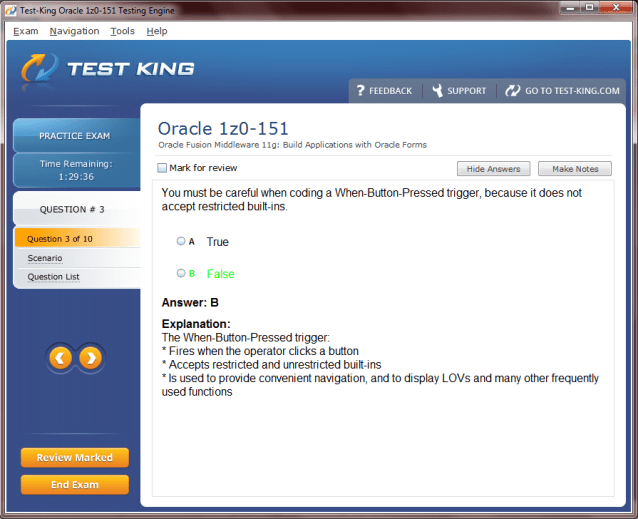 1z0-151 Sample 2