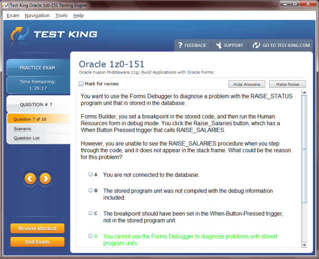 1z0-151 Sample 4