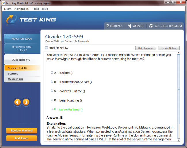 1z0-599 Sample 5