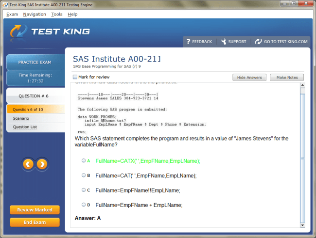 A00-211 Sample 4