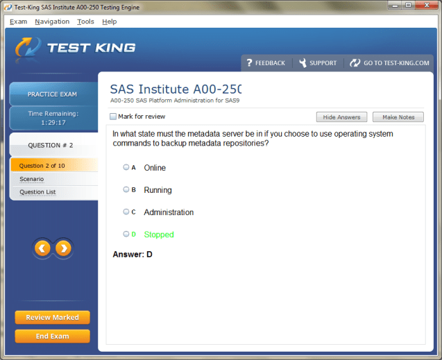 A00-250 Sample 2